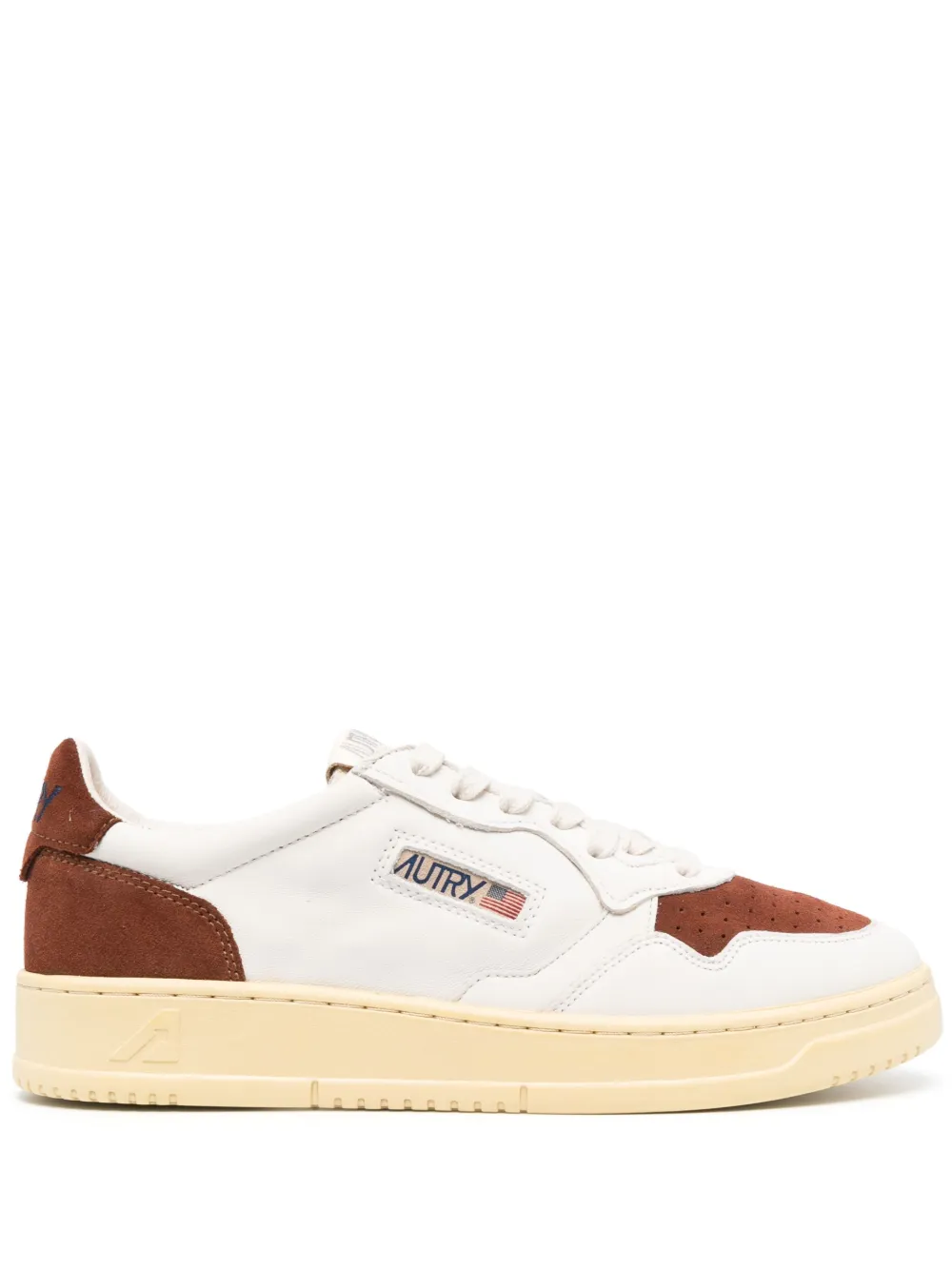 Autry suede panelled sneakers - Brown