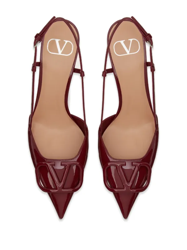 Valentino Garavani VLogo Signature 80mm Slingback Pumps Farfetch