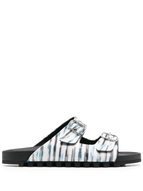 Missoni - striped double-buckle sandals