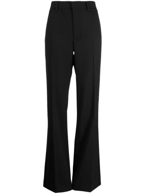 Nº21 pressed-crease high-waisted trousers