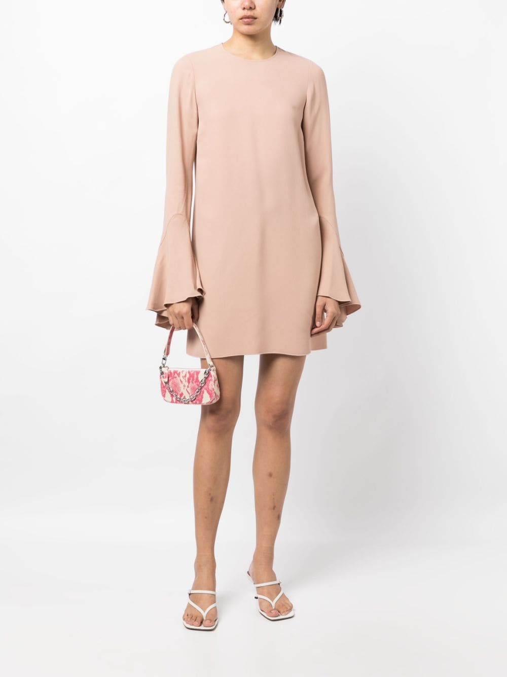 Nº21 Mini-jurk met flared mouwen - Roze