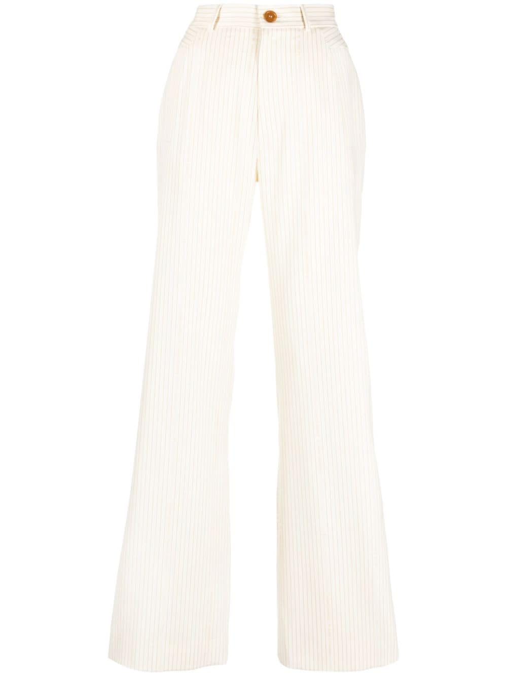 straight-leg tailored trousers