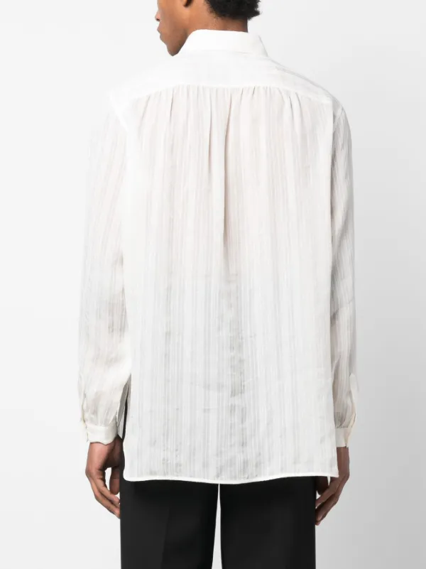 Saint Laurent ストライプ シャツ | ホワイト | FARFETCH JP
