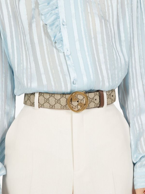 Womens white cheap gucci belt