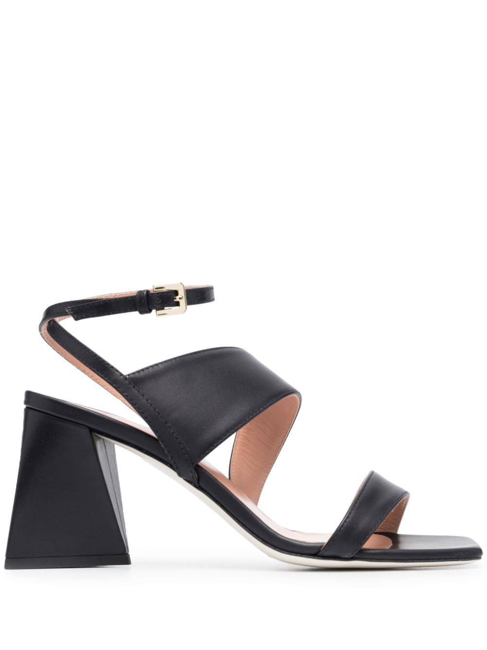 Pollini Windy Asymmetric Leather Sandals - Farfetch