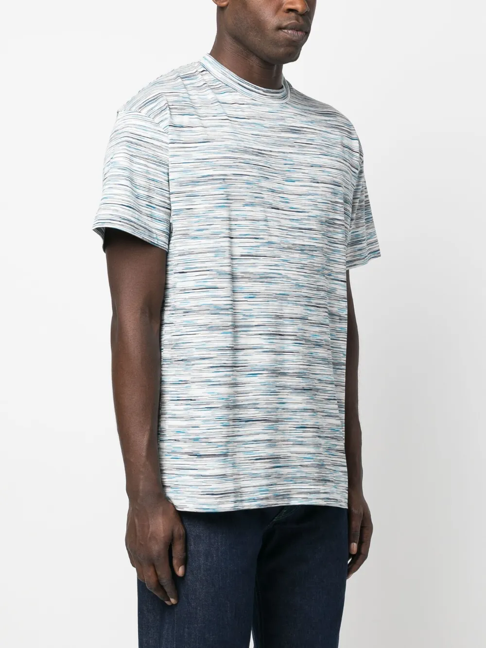 Missoni Round-neck Striped T-shirt In White
