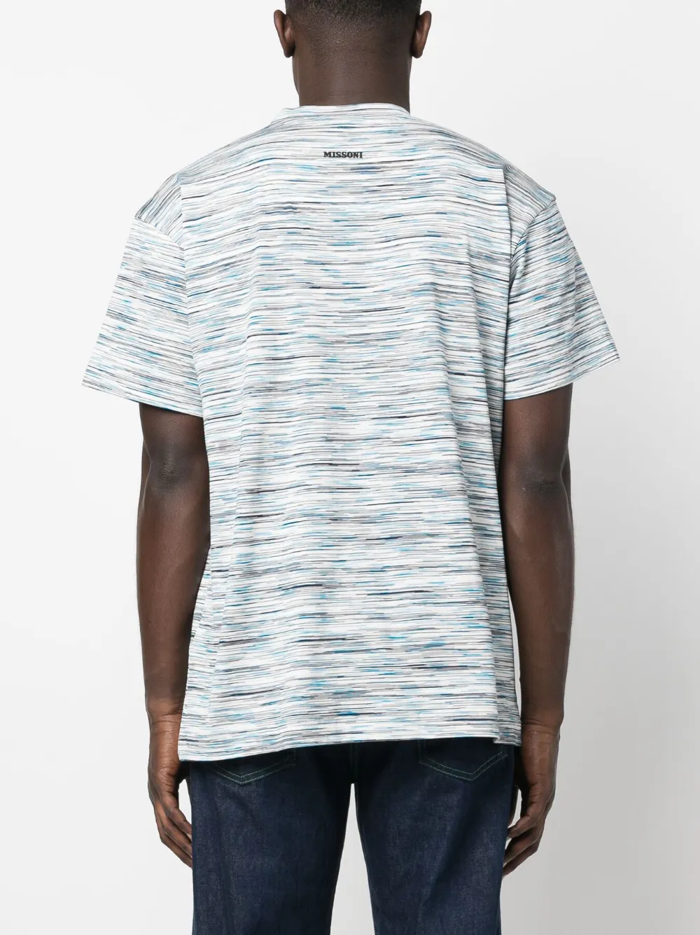 Missoni Round-neck Striped T-shirt In White