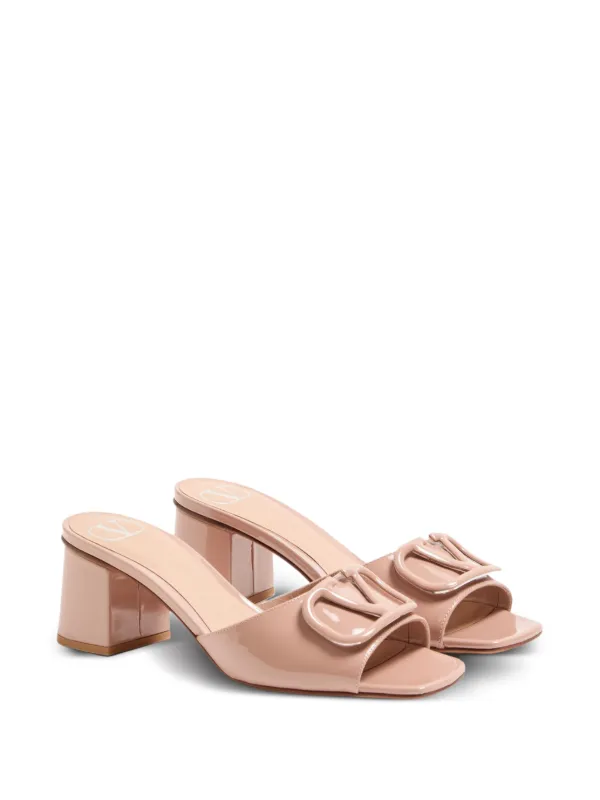 Valentino Garavani VLogo Signature patent-leather Slide Sandal