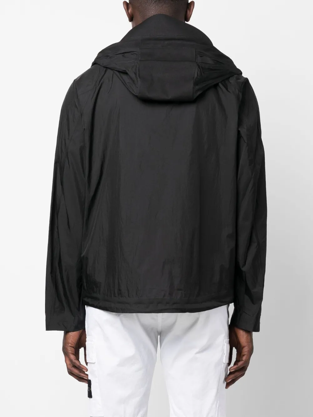 Ten C Hooded Lightweight Jacket In Black