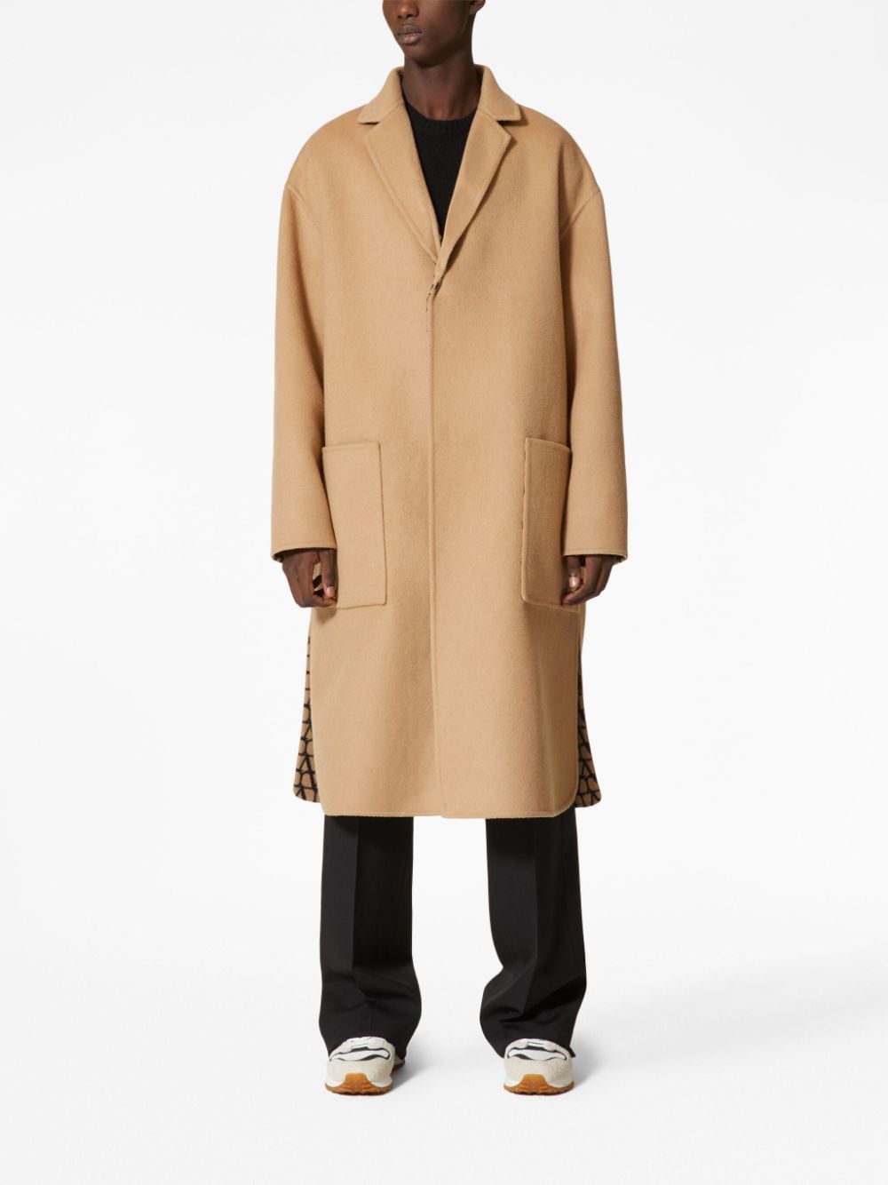 Valentino Garavani Toile Iconographe Belted virgin-wool Coat - Farfetch