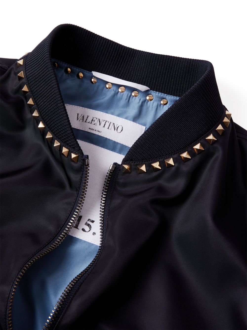 Valentino Garavani Untitled stud-embellished Bomber Jacket | Blue | FARFETCH