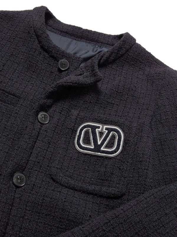 Valentino Garavani Vロゴ シグネチャー ツイードジャケット | ブルー