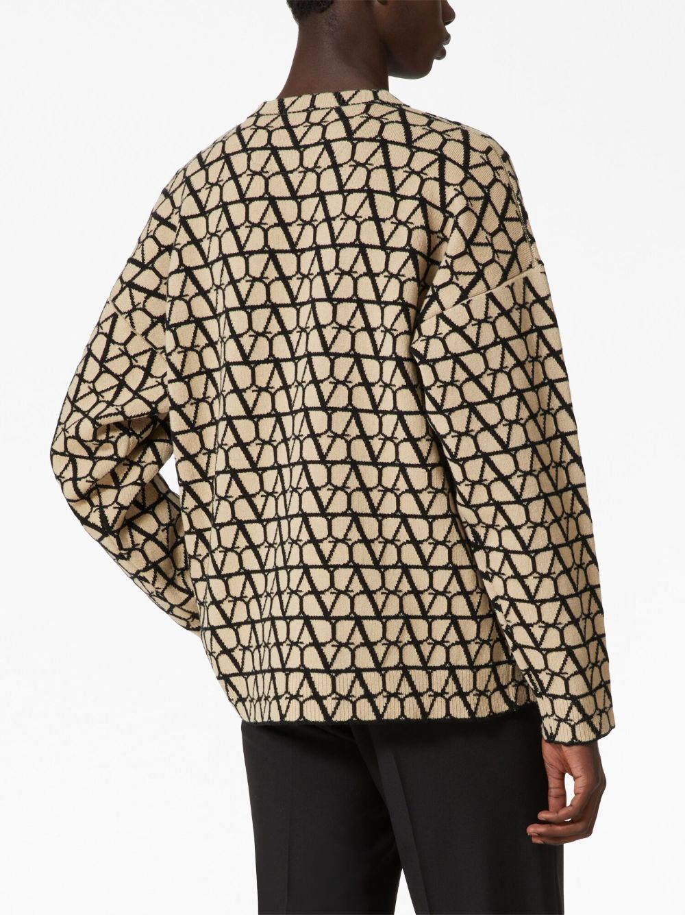 Shop Valentino Toile Iconographe Wool Jumper In Neutrals
