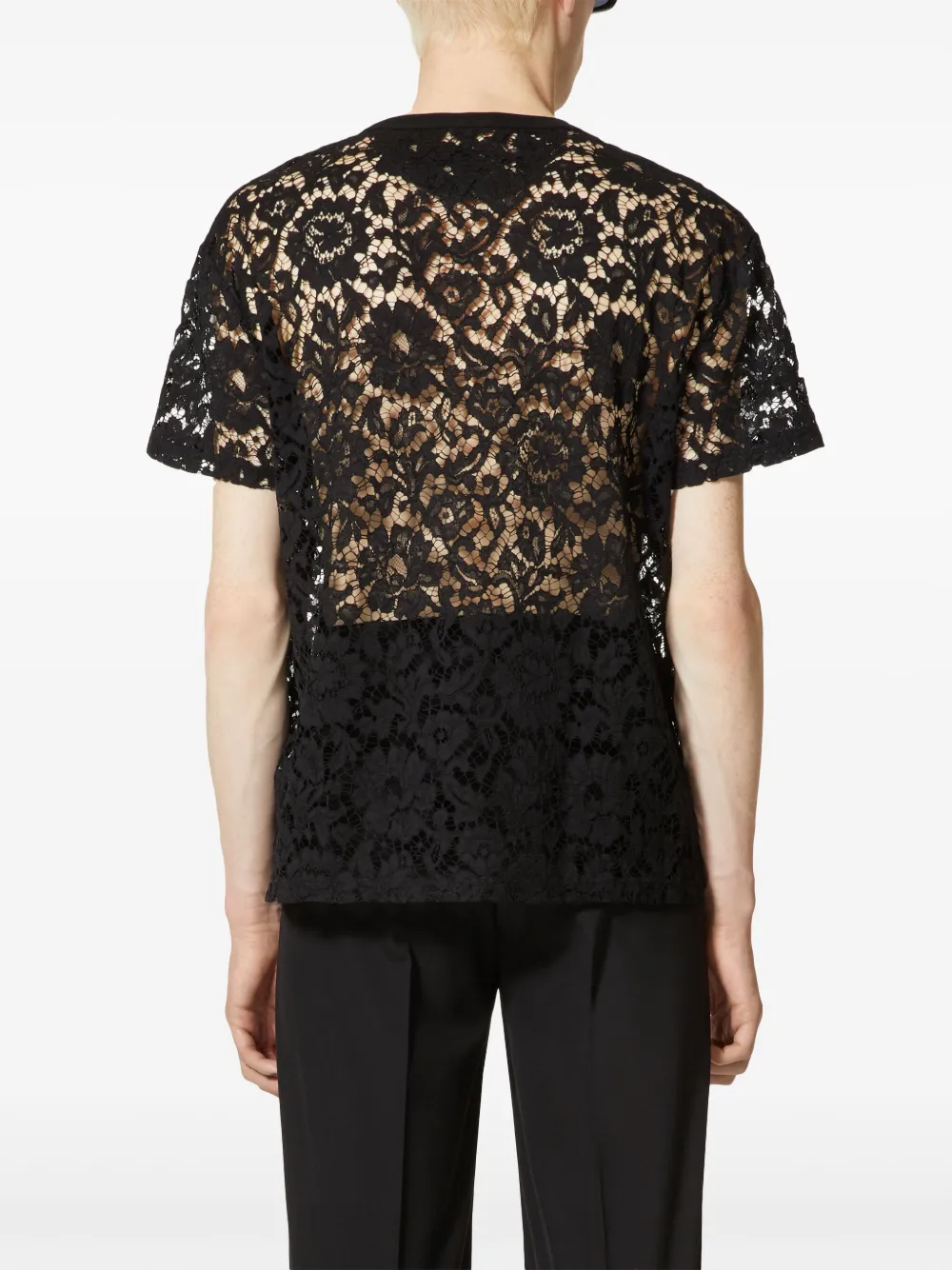 Valentino のレース袖クチュールTシャツ