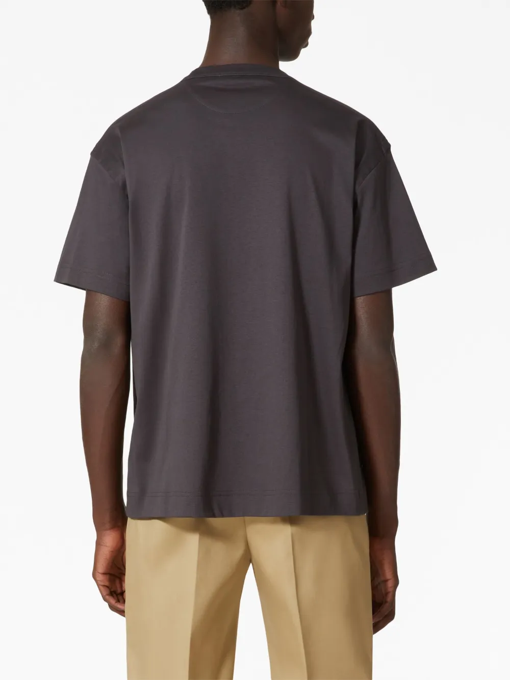 Valentino Garavani Katoenen T-shirt met logopatch Grijs