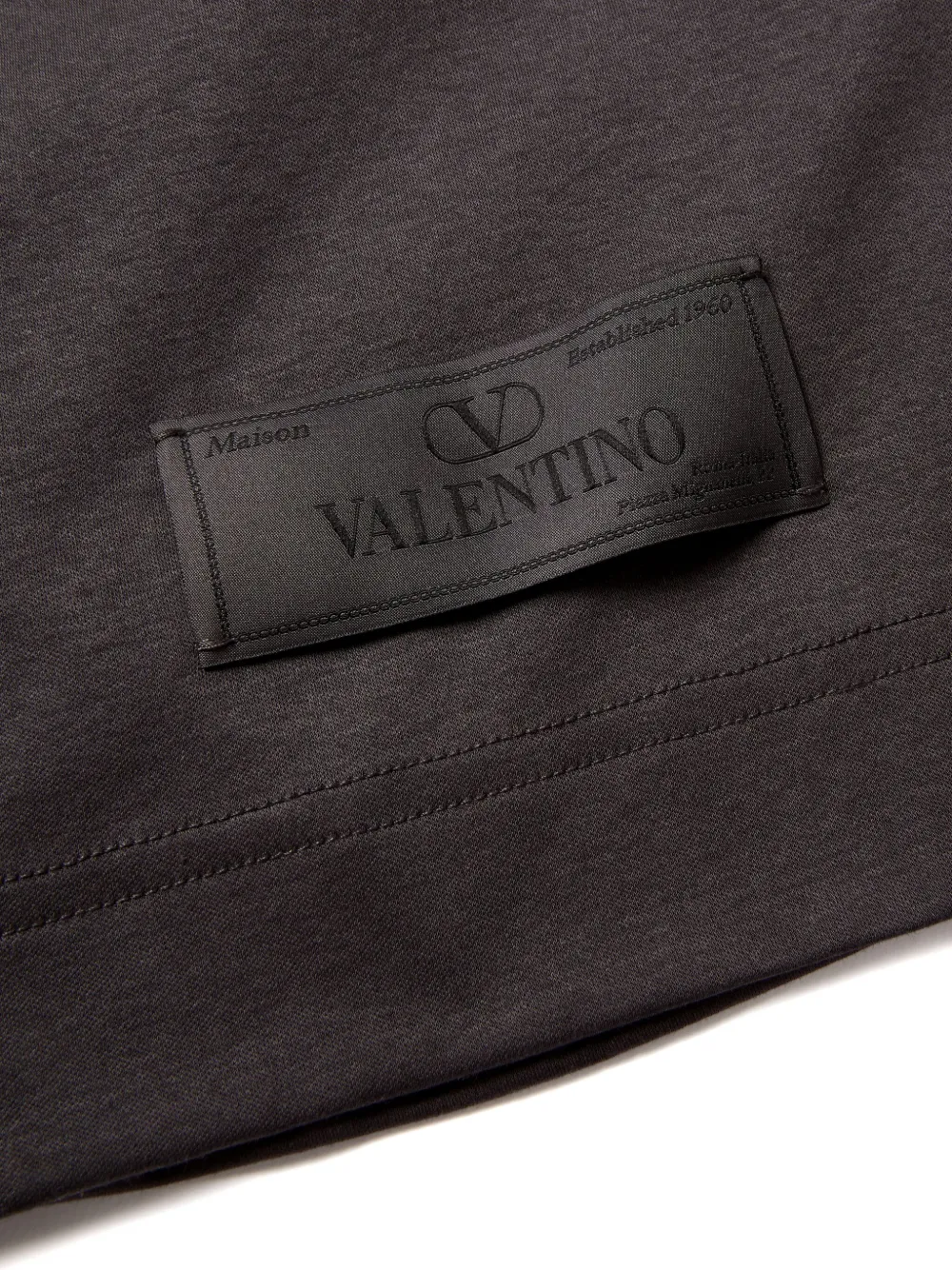Valentino Garavani Katoenen T-shirt met logopatch Grijs
