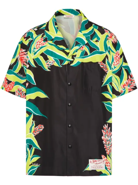 Valentino Garavani camisa bowling con estampado Volcano
