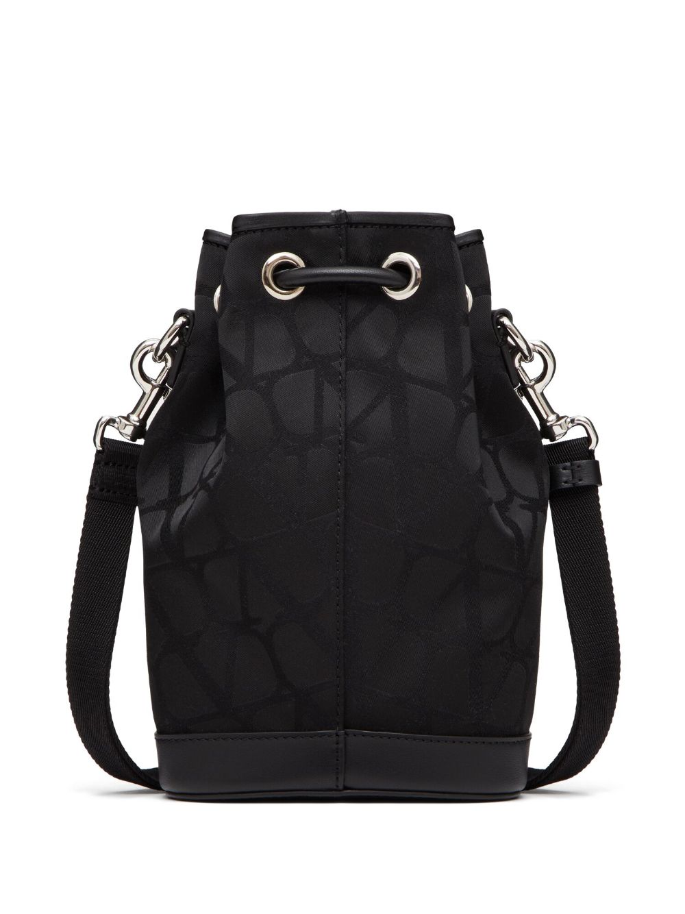 Shop Valentino Mini Iconographe Bucket Bag In Black