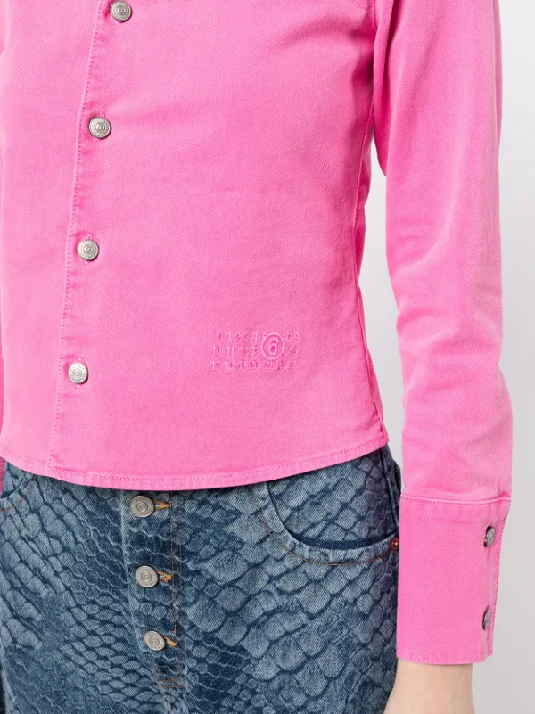 ★MM6 Maison Margiela★ Sports jacket pink S62AN0097S3086325 MM6 Maison Margiela Denim Sports Jacket in Pink | FWRD