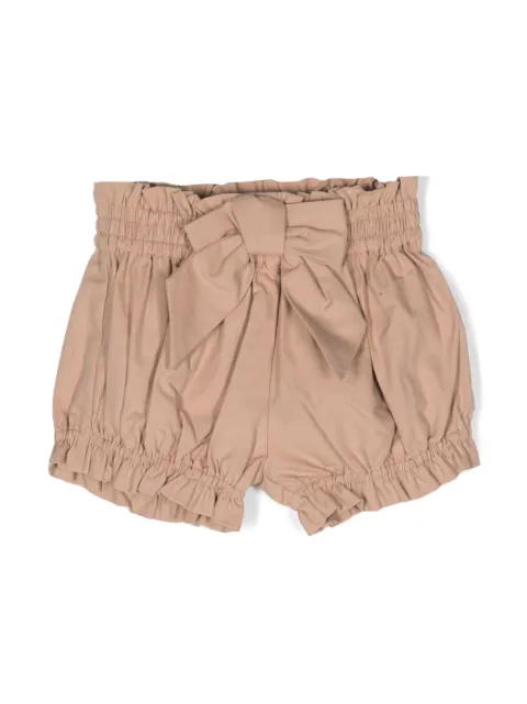 Donsje shorts con pinzas y detalle de moño