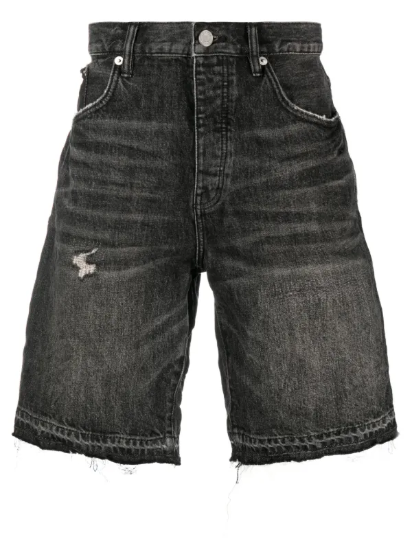 Only & Sons loose fit denim shorts in gray wash