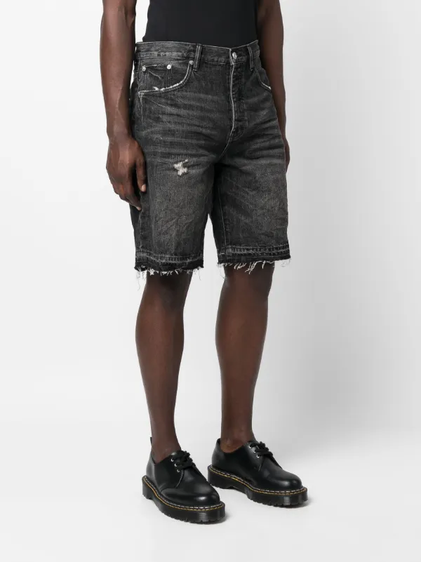 Only & Sons loose fit denim shorts in gray wash