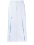 Raf Simons high-waisted denim midi skirt - Blue