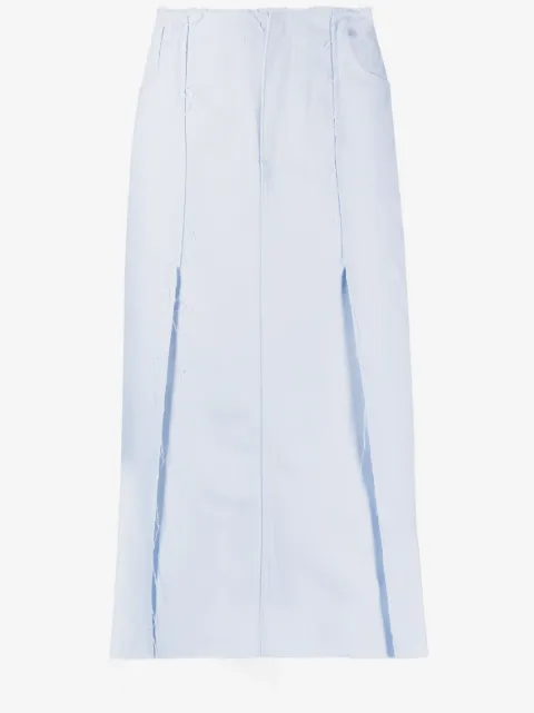 Raf Simons high-waisted denim midi skirt