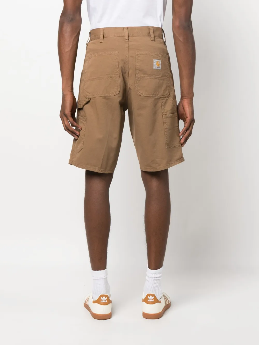 Shop Carhartt Single Knee Cotton Shorts In Braun