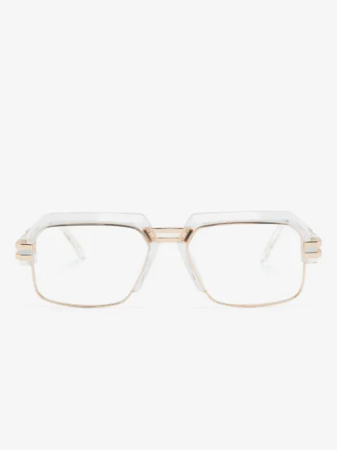 Cazal transparent-design logo-engraved glasses