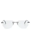 Cazal frameless-design logo-engraved glasses - Blue