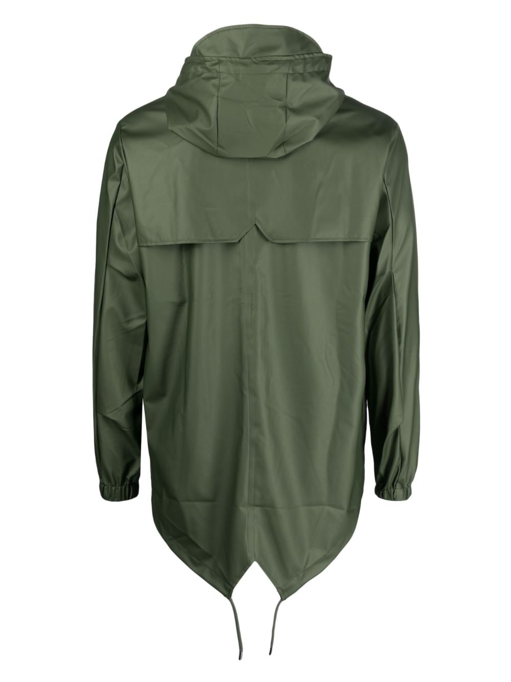 Shop Rains Fishtail Hooded Raincoat In Green
