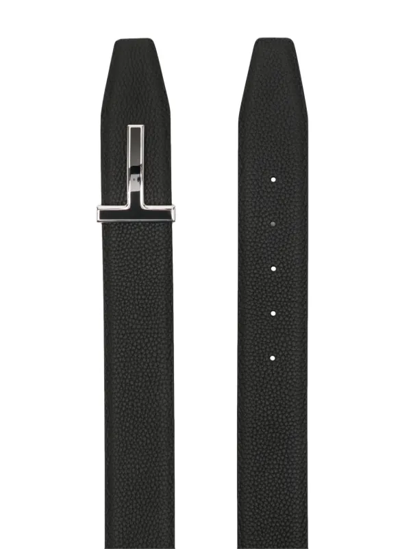 TOM FORD T-buckle Leather Belt | Black | FARFETCH
