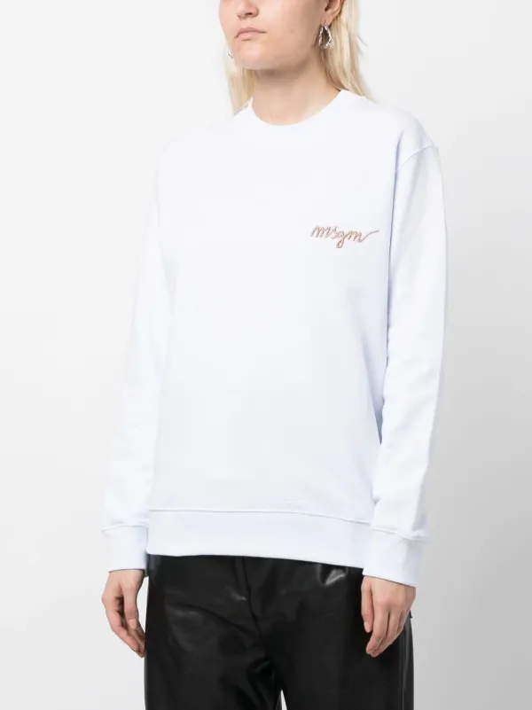 MSGM ロゴ スウェットシャツ | ホワイト | FARFETCH JP