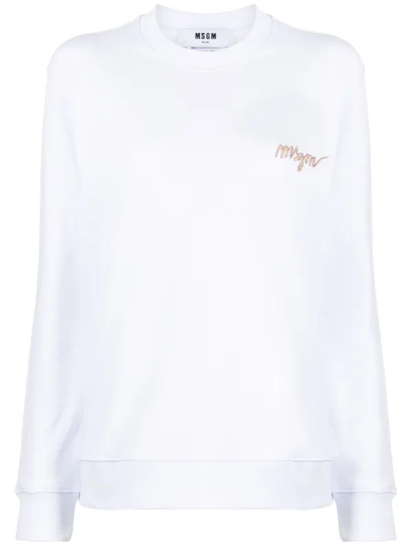 【人気沸騰】 スウェットシャツ ロゴ MSGM | JP FARFETCH | ホワイト トップス