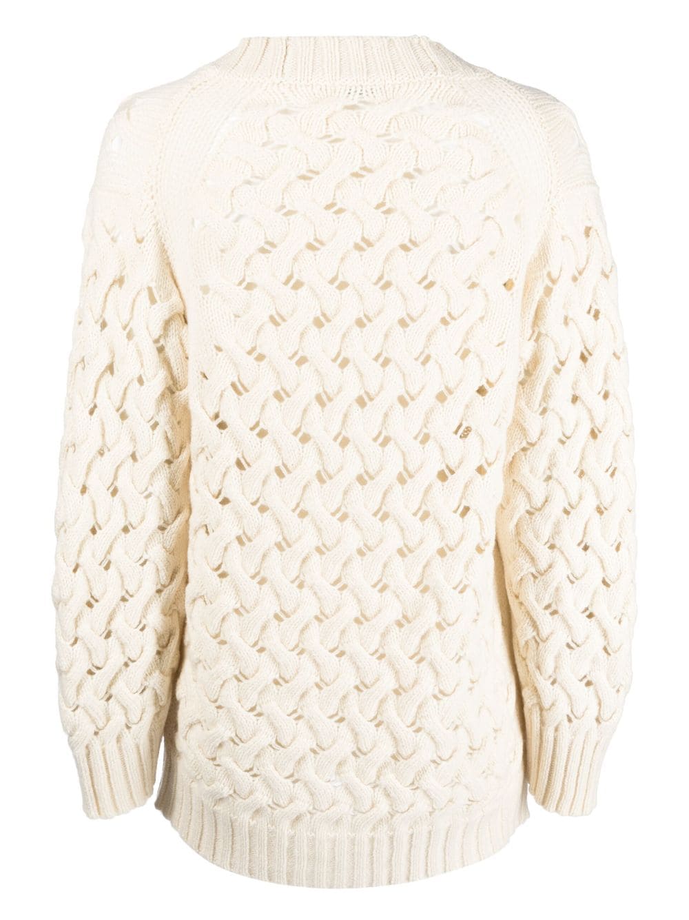 Shop Malo Knitted Long-sleeved Cardigan In White