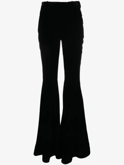 Saint Laurent pantalones acampanados con tiro alto