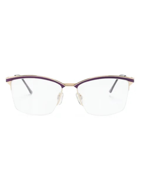Cazal square-frame logo-engraved glasses
