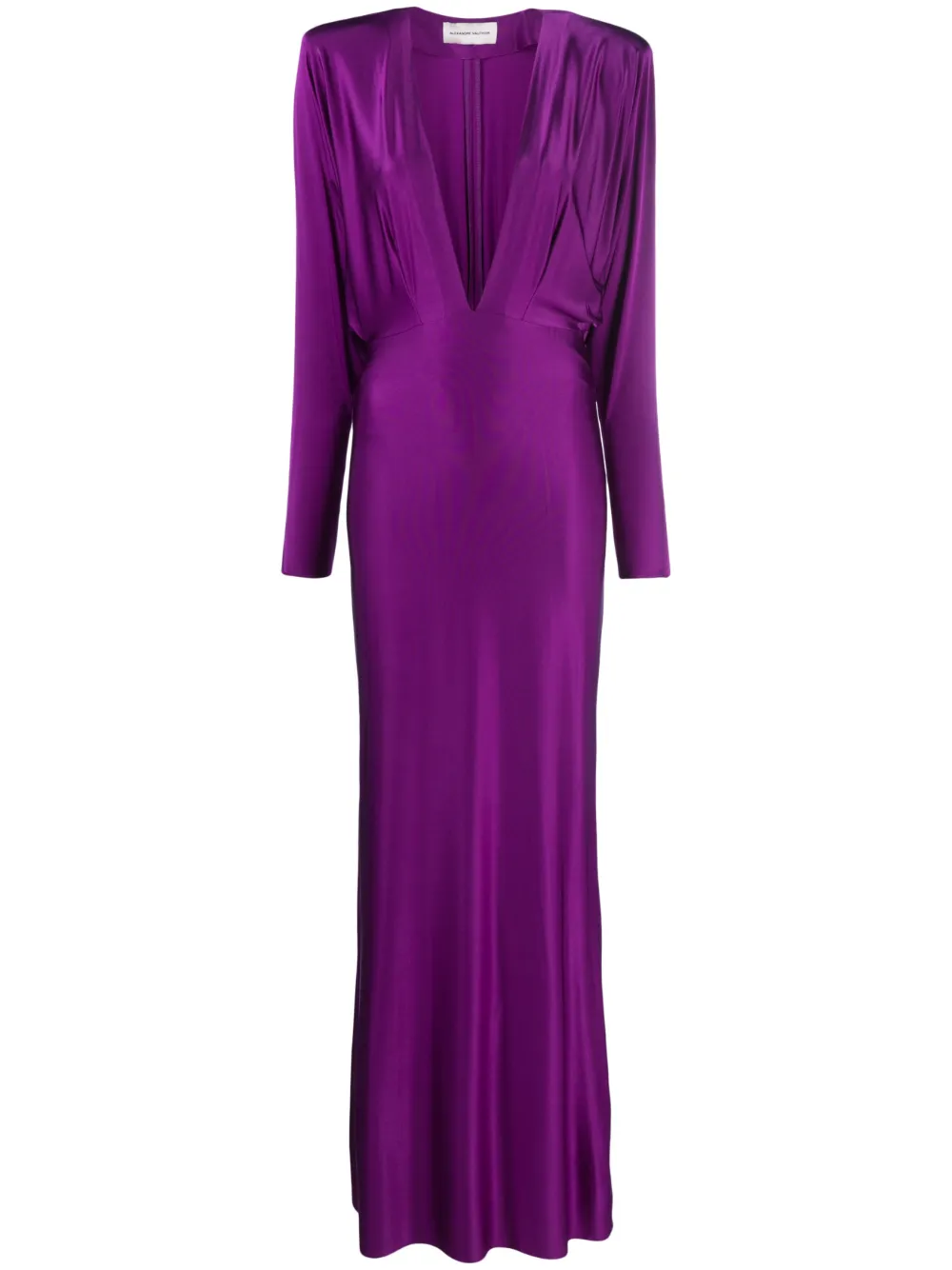 Alexandre Vauthier V-neck floor-length gown | Purple | Image 1