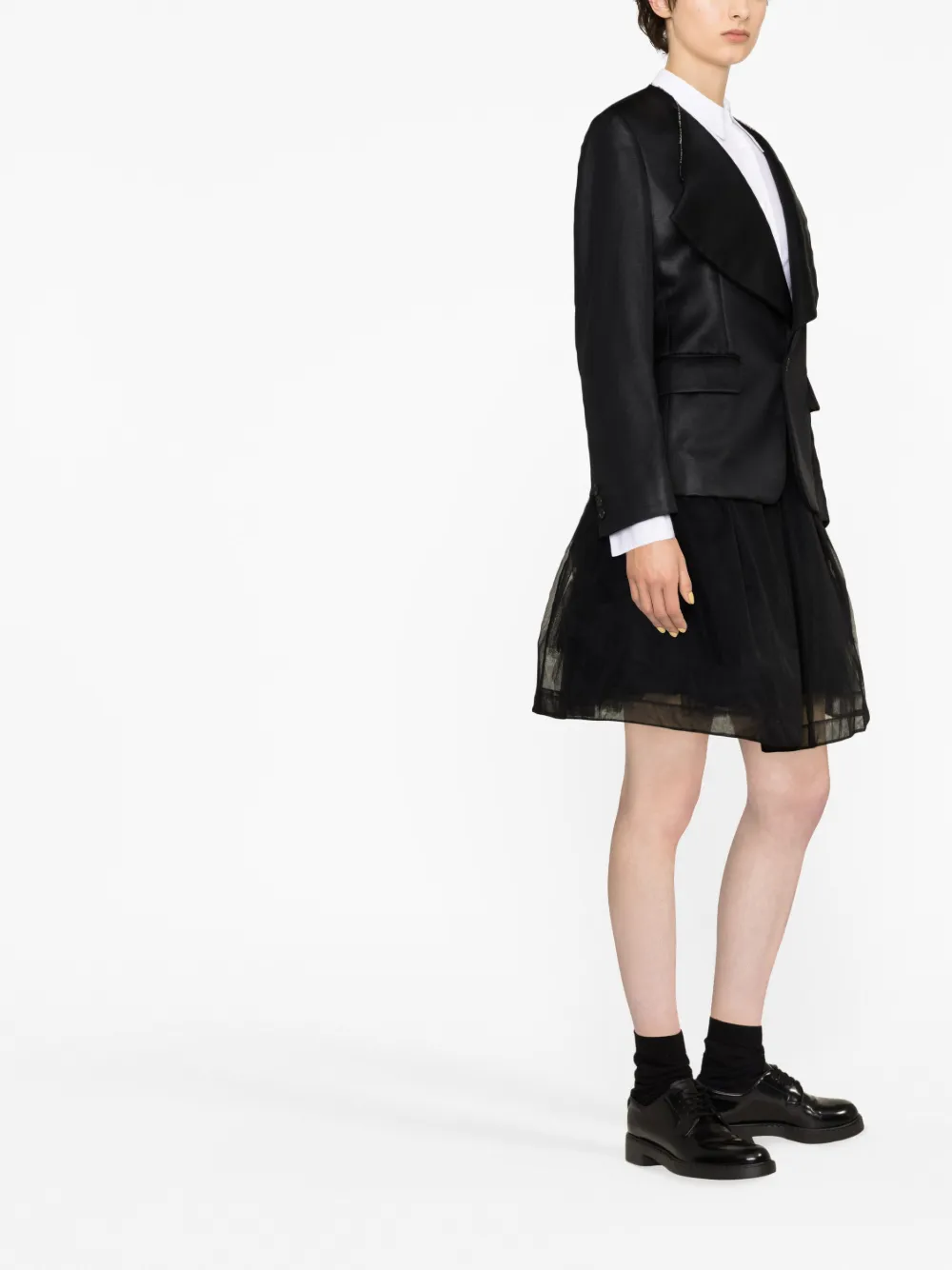 COMME DES GARÇONS NOTCHED-LAPEL SINGLE-BREASTED BLAZER
