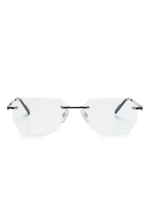 Cazal frameless-design logo-engraved glasses
