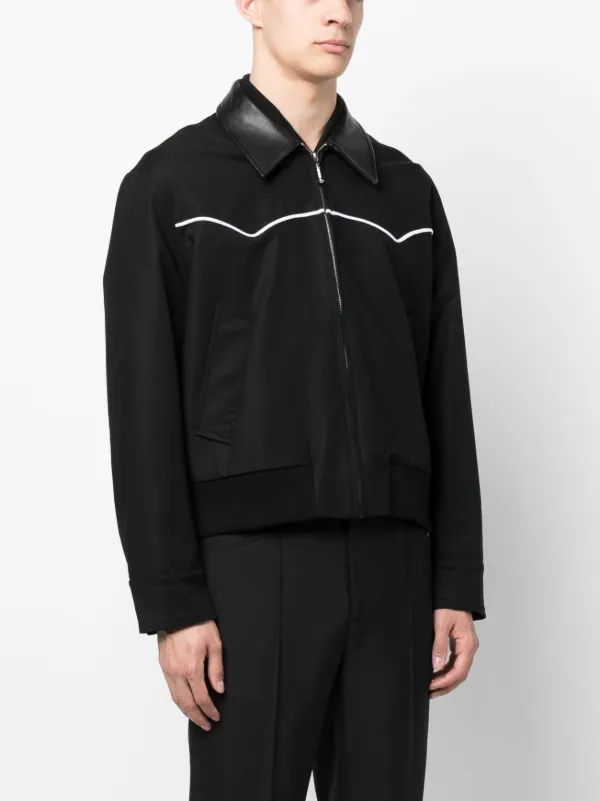 Ernest W. Baker contrast-stripe Bomber Jacket - Farfetch