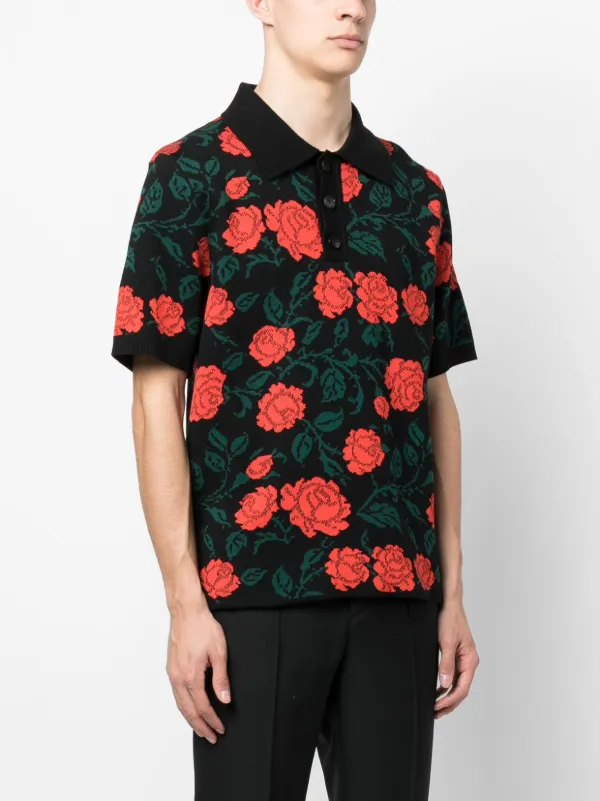 Floral polo red Clearance