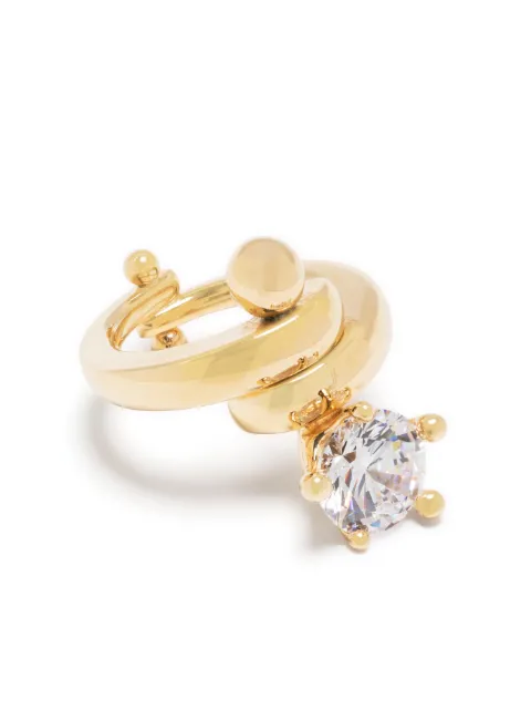 Panconesi polished diamond-embellished ring