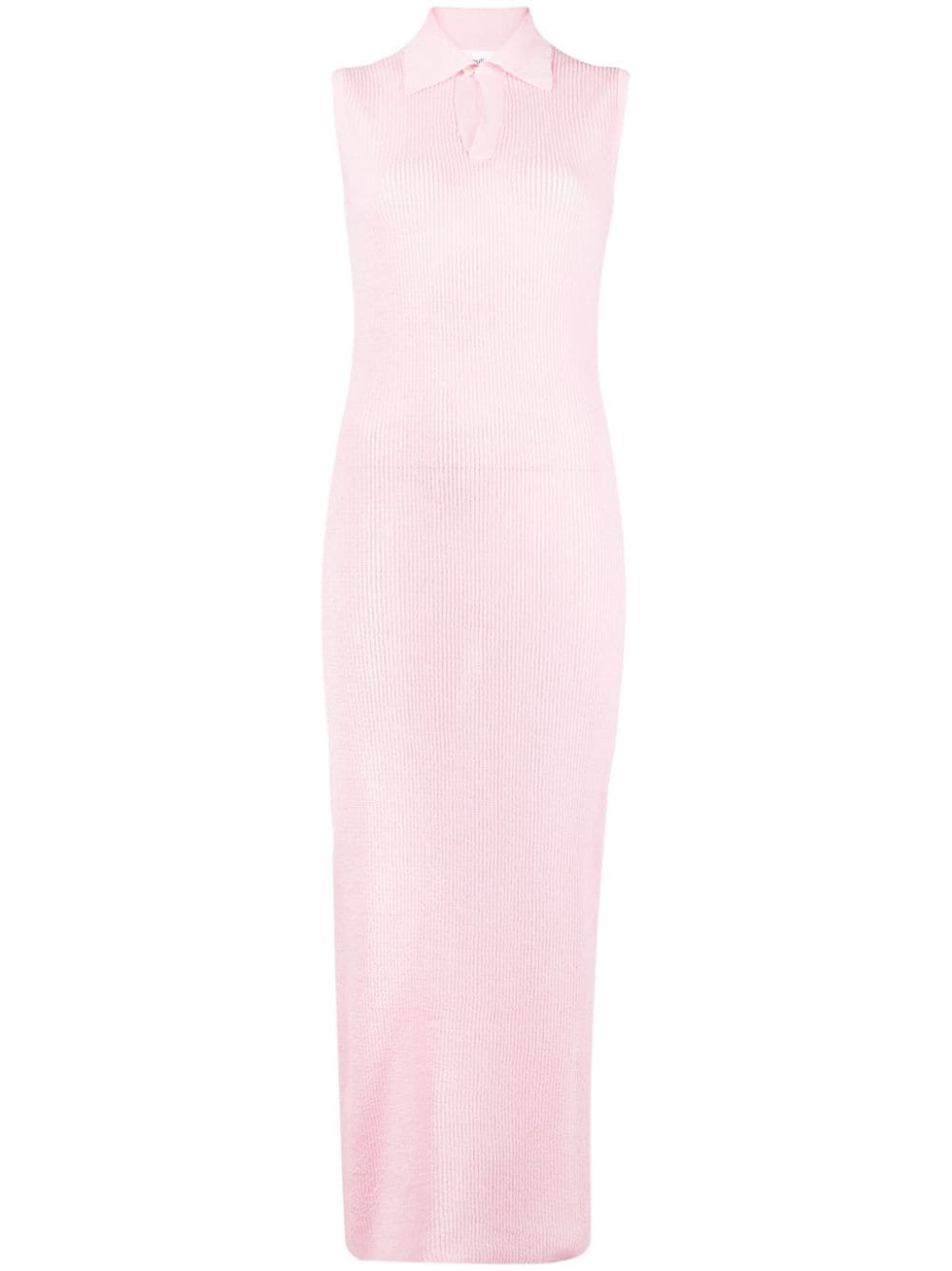 Shop Soulland Nane Ribbed-knit Dress In Rosa