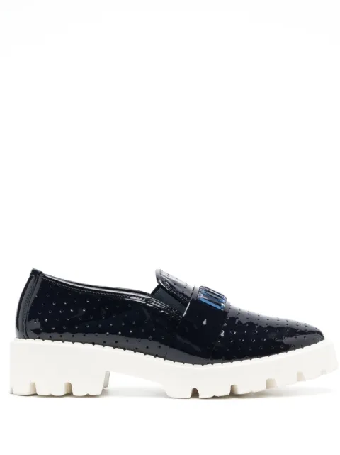 Baldinini bead-detail leather loafers