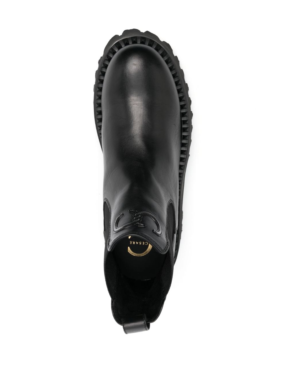 Shop Casadei Chelsea Leather Boots In Schwarz