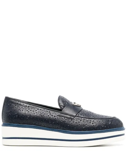 Baldinini logo-plaque leather loafers 