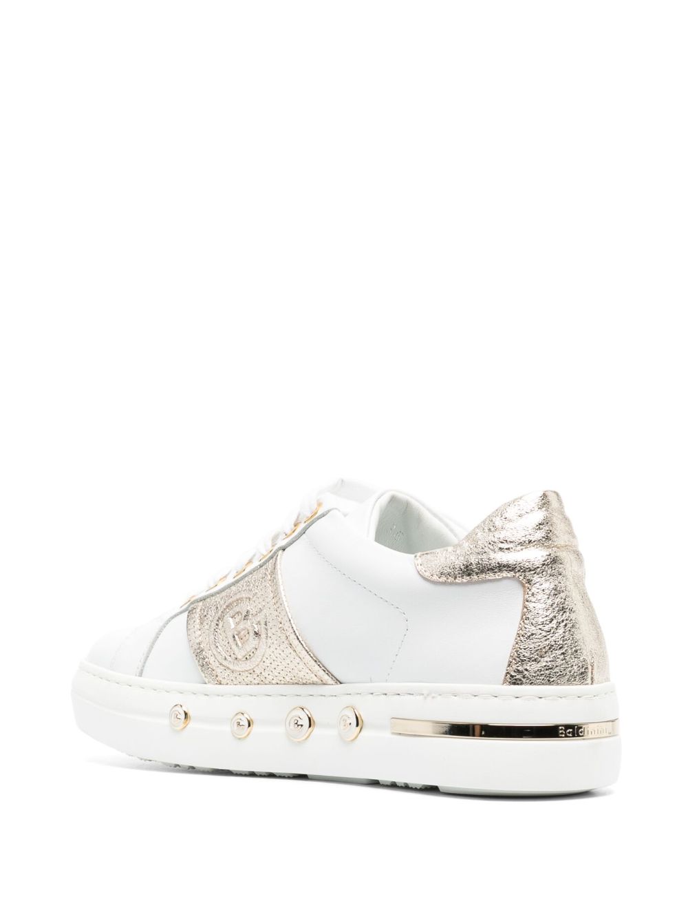 Shop Baldinini Low-top Sneakers In White