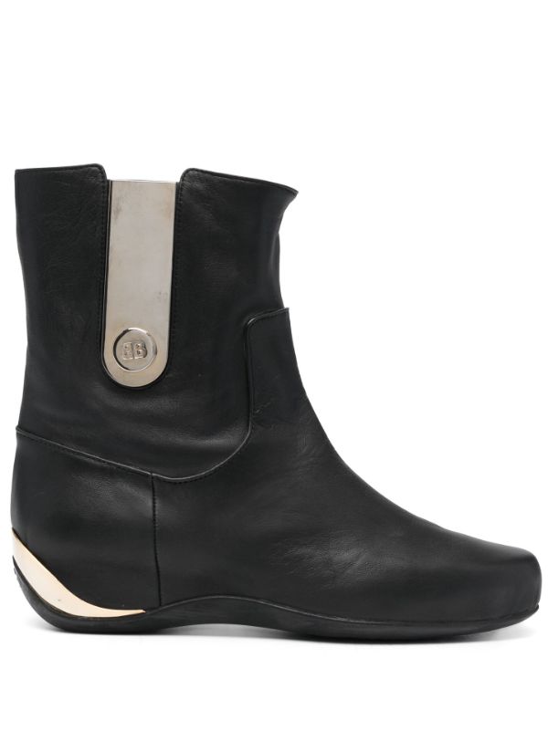 Black ankle boots on sale with metal detail